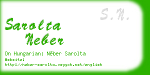 sarolta neber business card
